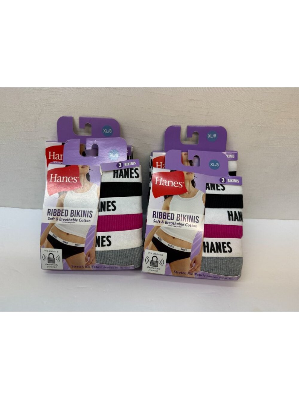 Womans Ribbed Bikinis sz xl/8 4 new packages Hanes